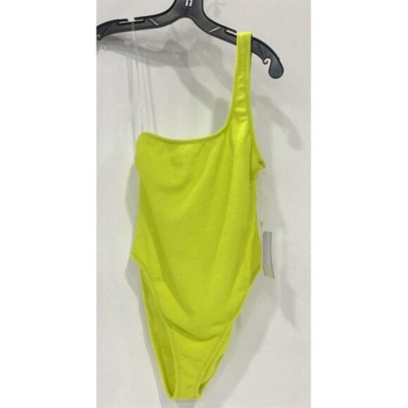 Good American Always Fits one shoulder one piece in Electric Yellow sz 3/4 L-XL - Picture 5 of 8